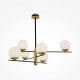 Lampadario in stile moderno in metallo con 6 diffusori