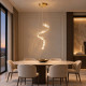 Lampadario moderno con diffusore a LED in vetro pendente