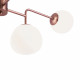 Lampadario moderno con diffusori in vetro e struttura in metallo