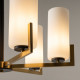 Lampadario piccolo con sei diffusori in vetro in stile moderno