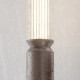 Lampione da giardino in alluminio diffusore a LED in vetro