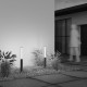 Lampione da giardino in alluminio diffusore a LED in vetro