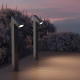 Lampione da giardino con struttura in alluminio diffusore a LED in vetro