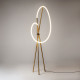 Piantana moderna in metallo con diffusore a led dimmerabile