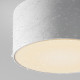 Plafoniera a led per esterno con struttura rotonda in alluminio e acrilico
