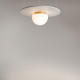 Plafoniera rotonda con diffusore in vetro dal design moderno