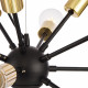 Sospensione in stile moderno con struttura in metallo e 12 lampadine