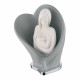 Scultura da tavolo in marmorino colorato con abbraccio tra mamma e figlio