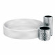 Vaso da tavolo basso dal design moderno con portavasi tubolari in marmorino