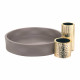 Vaso da tavolo basso dal design moderno con portavasi tubolari in marmorino