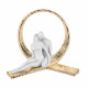 Scultura da tavolo piccola con innamorati in marmorino dal design moderno
