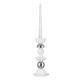 Candelabro alto in marmorino per una candela dal design elegante