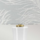 Lampada da tavolo moderna in ceramica e base in ottone con paralume in tessuto