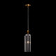 Lampada a sospensione con singolo diffusore in vetro dalle linee moderne