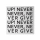 Lavagna magnetica con accessori magnetici per foto e appunti "NEVER GIVE UP"
