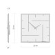 Orologio da parete quadrato in legno dal design moderno ed elegante