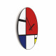 Orologio da parete rotondo in metallo dal design moderno
