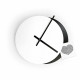 Orologio da parete rotondo in metallo dal design moderno "ECLISSI"