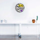 Orologio da parete rotondo in metallo dal design popart