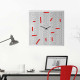 Orologio da parete in metallo in stile moderno per studio o salotto "CROSSWORD"