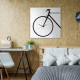 Orologio da parete in metallo con decorazione bicicletta in stile moderno "BIKE"