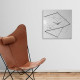 Orologio da parete minimalista con disegno a serigrafia geometrica "TIME LINE"