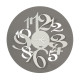 Orologio da parete con numeri grandi con effetto tridimensionale "Focus"