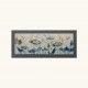 Quadro tema floreale in legno in rilievo dettagli in argento 100X50