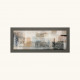Quadro tema moderno astratto in rilievo in legno dettagli in argento