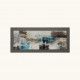 Quadro tema in rilievo in legno moderno astratto dettagli in argento