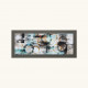 Quadro in legno tema moderno astratto in rilievo dettagli in argento