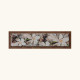 Quadro moderno con tema floreale effetto rilievo con dettagli in argento 140x40