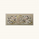 Capezzale moderno con decori in rilievo e dettagli foglia oro 155x65