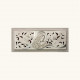 Capezzale moderno con decori in rilievo e dettagli foglia argento 155x65
