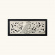 Capezzale con decori in rilievo moderni e dettagli foglia argento 155x65
