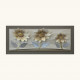 Quadro materico moderno in rilievo 3d decori in resina e foglia argento 155x65