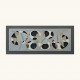Pannello in legno con raffigurazione marina in rilievo in stile moderno 155x65
