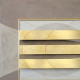 Quadro contemporaneo in rilievo 3d con decori in resina e foglia oro 155x65