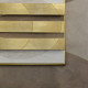Quadro contemporaneo in rilievo 3d con decori in resina e foglia oro 155x65