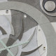 Orologio da parete moderno in rilievo decori materici e foglia argento "Astral"