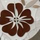 Orologio da parete moderno materico in rilievo dettagli foglia argento "Flower"