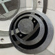 Orologio da parete moderno in legno decoro materico e foglia argento "Planet"