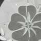 Orologio da parete moderno materico in rilievo dettagli foglia argento "Flower"