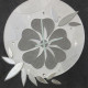 Orologio da parete moderno materico in rilievo dettagli foglia argento "Flower"