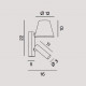 Applique a led con struttura e diffusore in metallo dal design moderno