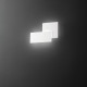 Applique a led con struttura e diffusori sovraposti in metallo