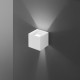 Applique a led da esterno con struttura a cubo in metallo e diffusore regolabile