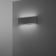 Applique a led da esterno grande con struttura in metallo e diffusore in vetro