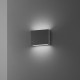 Applique a led da esterno piccola con struttura in metallo e diffusore in vetro
