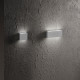 Applique a led da esterno piccola con struttura in metallo e diffusore in vetro